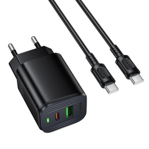 МЗП Borofone BAS83A Star PD20W+QC3.0 (1USB-A/1C) + кабель Type-C to Type-C