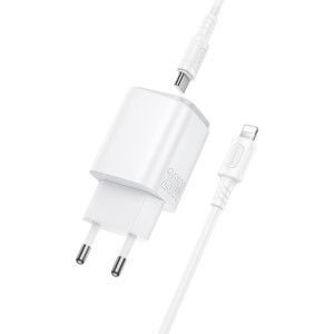 МЗП Borofone BAS83A Star PD20W+QC3.0 (1USB-A/1C) + кабель Type-C to Lightning – Білий