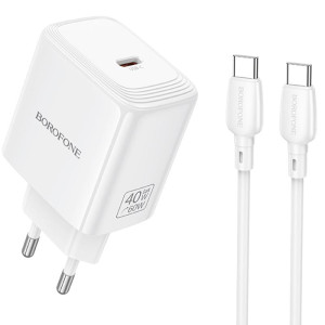 МЗП Borofone BN33 Fuente PD40W (1USB-C) + кабель Type-C to Type-C