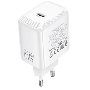 МЗП Borofone BN33 Fuente PD40W (1USB-C) – Білий
