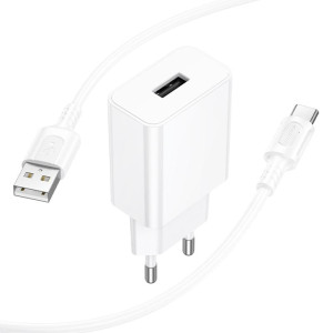 МЗП Borofone BA110A Lemi 7.5W (1USB-A) + кабель USB to Type-C – Білий