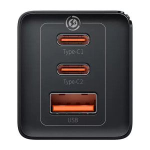 МЗП Baseus GaN5 Pro 65W 2Type-C+USB 100W EU (CCGP12020)