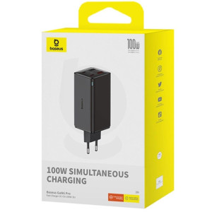 СЗУ Baseus GaN6 Pro Fast Charger 100W (2USB-A/2C) (P101627) – Черный