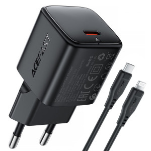 МЗП Acefast A117 mini PD20W GaN (1USB-C) + кабель Type-C to Lightning