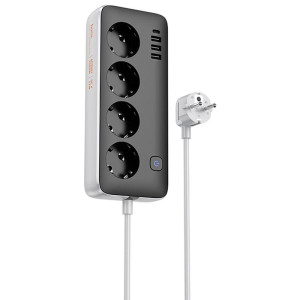 Удлинитель Hoco AC21 Sunlight 4-bit (1C/3A/4xSocket) (3m)