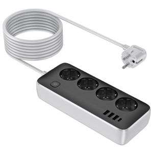 Удлинитель Hoco AC21 Sunlight 4-bit (1C/3A/4xSocket) (3m)