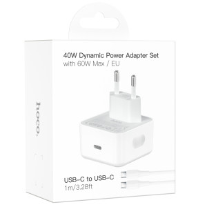 СЗУ Hoco C161A Speed PD40W (1USB-C) + кабель Type-C to Type-C