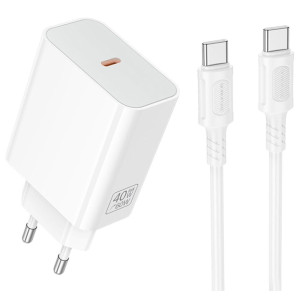 СЗУ Borofone BA109A Star PD40W (1USB-C) + кабель Type-C to Type-C