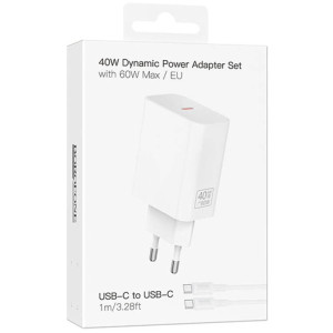 СЗУ Borofone BA109A Star PD40W (1USB-C) + кабель Type-C to Type-C