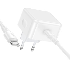 СЗУ Hoco C161A Speed PD40W (1USB-C) + кабель Type-C to Type-C – Белый