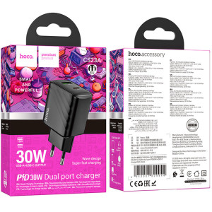 СЗУ Hoco CS23A Sunlight PD30W+QC3.0 (1USB-A/1C)