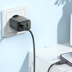 СЗУ Hoco CS23A Sunlight PD30W+QC3.0 (1USB-A/1C) – Черный