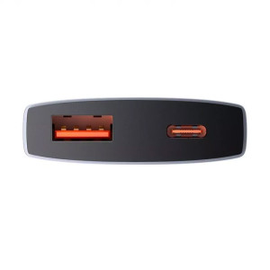 СЗУ Baseus GaN5 Pro Ultra-Slim PD65W+QC3.0 (1USB-A/1C) + кабель Type-C to Type-C (CCGP15011) – Серый