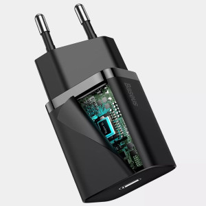 СЗУ Baseus Super Si Quick Charger PD20W (1USB-C) (CCSUP-B) – Черный