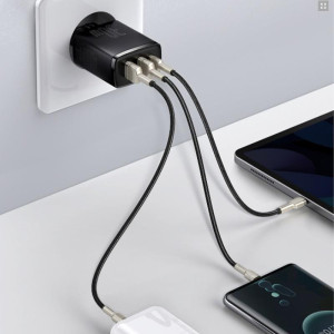СЗУ Baseus Compact Quick Charger PD30W+QC3.0 (2USB-A/1C) (CCXJ-E) – Черный