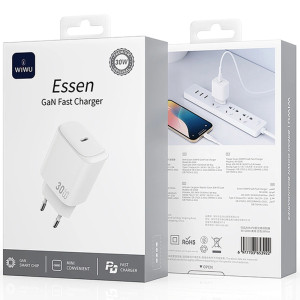 МЗП WIWU G008 Essen PD30W GaN (1USB-C)