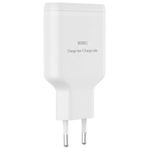 СЗУ WIWU G034 Essen PD45W GaN (2USB-C) – Белый