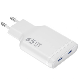 СЗУ WIWU G035 Essen PD65W GaN (2USB-C) – Белый