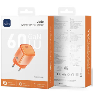 СЗУ WIWU G037 Jelly PD60W GaN (1USB-C) – Оранжевый