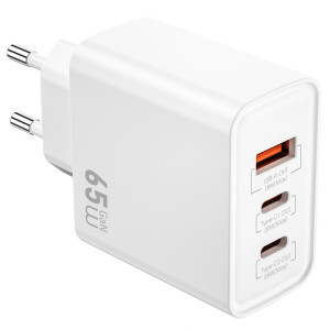 СЗУ WIWU G005 Essen PD65W+QC3.0 GaN (1USB-A/2C) – Белый