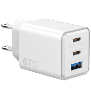 СЗУ WIWU G026 Cube PD67W+QC3.0 GaN (1USB-A/2C) – Белый