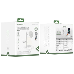 БЗУ Acefast E39 desktop 4in1 Qi2 32.5W – Белый