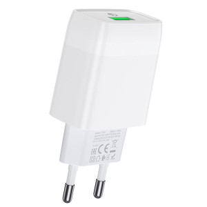 СЗУ Hoco C72Q Glorious QC3.0 18W (1USB-A) + кабель USB to Type-C