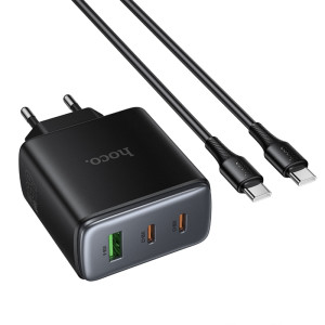 МЗП Hoco C160A Upgrade PD65W+QC3.0 (1USB-A/2C) + кабель Type-C to Type-C
