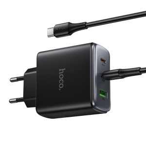 МЗП Hoco C160A Upgrade PD65W+QC3.0 (1USB-A/2C) + кабель Type-C to Type-C