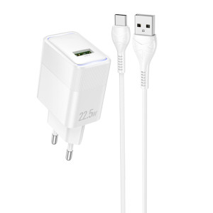 СЗУ Hoco CS111A Lounge PD22.5W (1USB-C) + кабель USB to Type-C – Белый