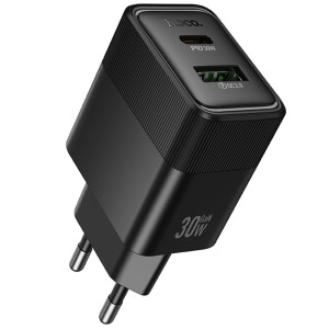 СЗУ Hoco CS112A Lounge PD30W+QC3.0 (1USB-A/1C) – Черный