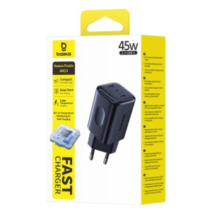 СЗУ Baseus PicoGo AN13 Fast Charger 45W (2USB-C) (E0121F) – Черный