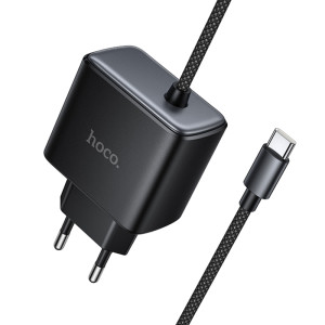 СЗУ Hoco C163A New PD25W (1USB-C) + встроенный кабель Type-C