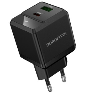 МЗП Borofone BN19 Intenso PD20W+QC3.0 (1USB-A/1C) – Чорний