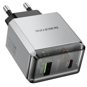 МЗП Borofone BN20 Lena PD35W+QC3.0 (1USB-A/1C) – Сірий