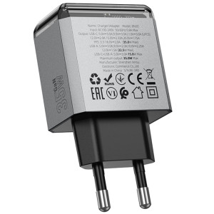 МЗП Borofone BN20 Lena PD35W+QC3.0 (1USB-A/1C) – Сірий
