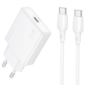 МЗП Borofone BN23 Wish PD20W (1USB-C) + кабель Type-C to Type-C