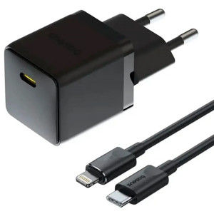 СЗУ Baseus Palm Fast Charger 20W (1USB-C) + кабель Type-C to Lightning (E01164)
