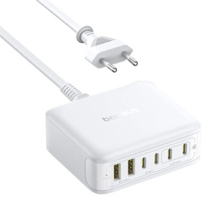 СЗУ Baseus EnerFill FH21 PD120W+QC3.0 6in1 (2USB-A/4C) (E0120T) – Белый