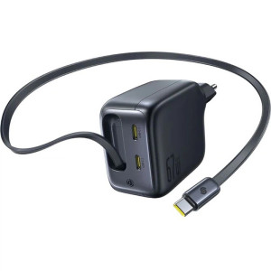 СЗУ Baseus EnerCore CJ11 PD67W with retractable cable (3USB-C) (E0121E) – Черный
