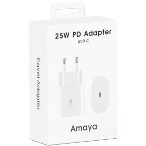 СЗУ Amaya SC25 PD25W (1USB-C) – Белый