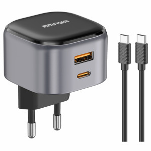 СЗУ Amaya E211D PD20W+QC3.0 (1USB-A/1C) + кабель Type-C to Type-C