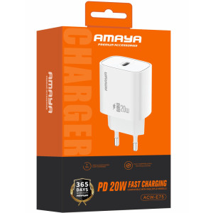 СЗУ Amaya E75 PD20W (1USB-C) – Белый