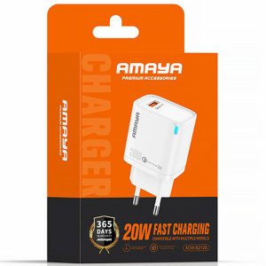 СЗУ Amaya E212S QC3.0 20W (1USB-A) – Белый