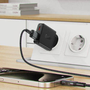 МЗП Acefast A69 PD30W GaN (USB-C+USB-A) – Чорний