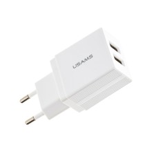 МЗП USAMS US-CC090 T24 2.1A Dual USB Travel Charger （EU） – Білий