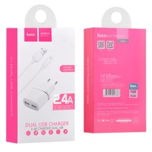 СЗУ Hoco C12 Charger + Cable Lightning 2.4A 2USB – undefined