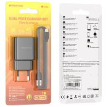 МЗП Borofone BA53A Powerway 2.1A (2USB-A) + кабель USB to Type-C – undefined