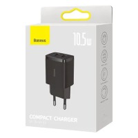 МЗП Baseus Compact 10.5W (2USB) (CCXJ01) – Чорний