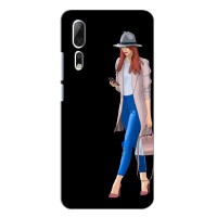 Чехол с картинкой Модные Девчонки ZTE Axon 10 Pro – Девушка со смартфоном